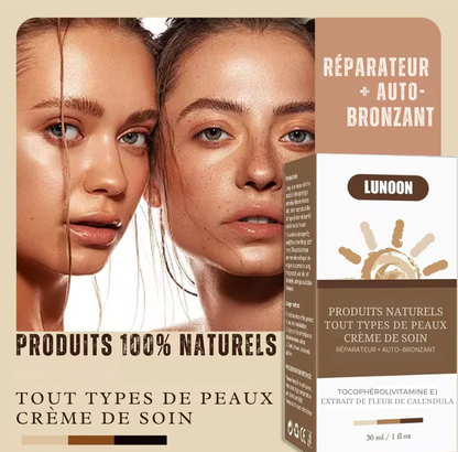 Lotion de bronzage auto-bronzante, améliore la mélanine de la peau, bronzant naturel pour le corps et le visage, prévient les coups de soleil, crème de bronzage sans soleil