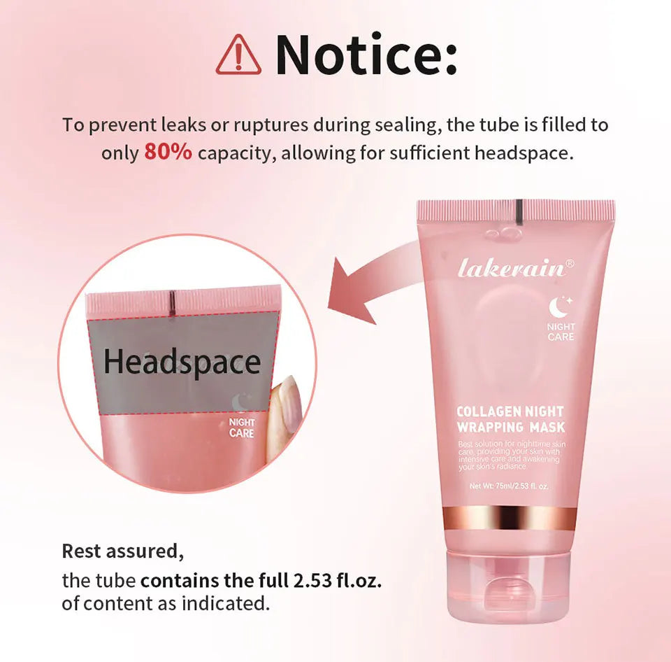 Hydrolyzed Collagen Overnight Wrapping Peel Off Facial Mask Anti-Wrinkle  Shrink Pores Brightening for Oily/Dull Skin Care